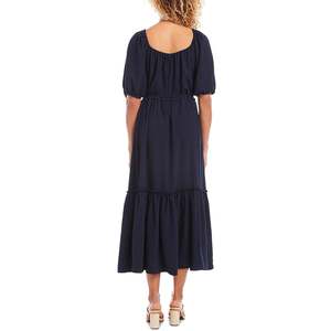 Abito da Cocktail Blu Karen Kane da Donna, Modello Midi Svasato con Fiocco Asimmetrico, Stile Empire Bodycon per Feste Estive e Invernali, Stampa Unica - Product Image 2