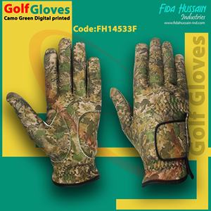 Gants de Golf vert camouflage à impression numérique, Logo personnalisé, gants de Golf en cuir souple de qualité supérieure pour hommes - Product Image 2