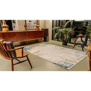 Tapis moderne multicolore Netline PR015 Perre, 60% viscose, 40% acrylique, pour chambre à coucher, bureau et chambre d'enfant, tapis Home Depot - Product Image 1