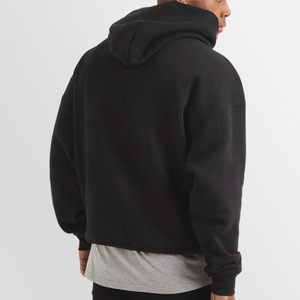 <b>Bulk</b> Premium Hoodies Manufacturers Heavyweight 500Gsm boxy Hoodie Cotton French <b>Terry</b> Black Oversized Hoodies - Product Image 3