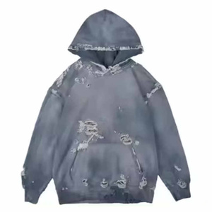 Servicio OEM Nueva moda Personalizada Venta caliente Ropa de hombre Tallas grandes Lavado ácido Sudadera con capucha Algodón Estilo casual Lavado ácido Sudadera con capucha - Product Image 1