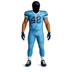 Uniformes de fútbol americano de manga corta transpirables personalizados para hombres, conjunto de Jersey y pantalones, 100% poliéster - Product Image 3