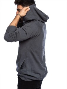Sudadera con Capucha de Manga Larga para Hombre, Servicio OEM, Color Sólido, 100% Algodón, Invierno, Diseño de 2 Bolsillos, Transpirable, Secado Rápido, Alta Calidad - Product Image 3