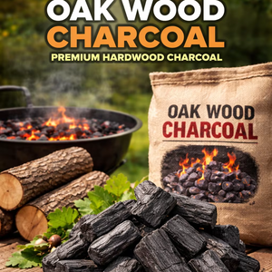 Carbón de madera de roble – Carbón vegetal premium para barbacoa - Product Image 1