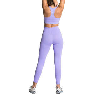 High Quality <b>Women's</b> Yoga Sets with Custom Logo Breathable Quick Dry <b>Leggings</b> Best Material Waist Wholesale Price - Product Image 3