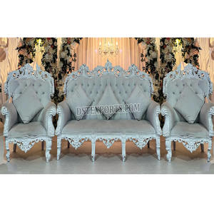 Ensemble canapé de scène de mariage moderne thème romain ensemble de canapé en argent royal pour la scène de mariage ensemble de canapé de mariage luxueux pour la mariée et le marié - Product Image 1