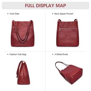 กระเป๋าโท้ทหนังแท้สำหรับผู้หญิงหนัง100% ทอแบบมีซิปปิดทำด้วยมือสีตามสั่ง - Product Image 5