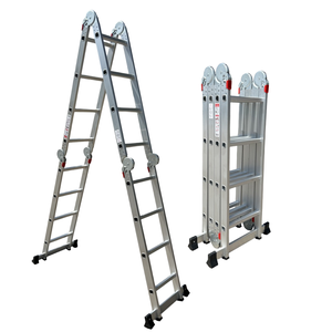 <b>Lightweight</b> Aluminum Modern Folding <b>Ladder</b> EN131 Certified Portable Multi-Purpose Household & Hospital Solution - Product Image 1