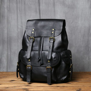 New Arrivals High Quality <b>Leather</b> Daily Laptop <b>Backpack</b> Fashion Waterproof Travel <b>Backpack</b> - Product Image 1