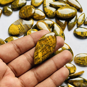 Hermoso Flash Nellite Gemstone Cabochon Yellow Nellite Cabochon Suelto - Product Image 4