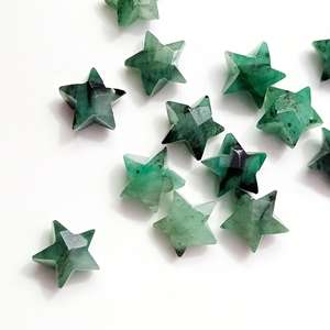 สร้อยข้อมืออัญมณีแกะสลักรูปดาวมรกตธรรมชาติสำหรับทำเครื่องประดับขายส่งแกะสลักด้วยมือมรกตจำนวนมาก - Product Image 2