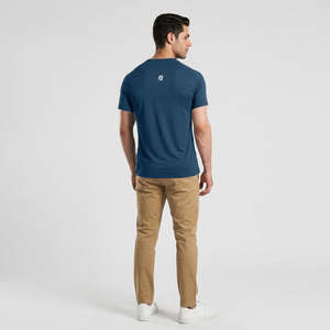 เสื้อยืด GS Blue Cross Flex Tee ผ้าฝ้ายออร์แกนิค 100% แบบถัก พิมพ์ลายซิลค์สกรีน โพลีเอสเตอร์ 100% - Product Image 4