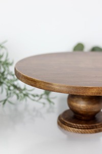 Soporte de pastel de madera redondo hecho a mano de alta calidad con patrón único para una presentación de comida elegante al precio más barato - Product Image 4