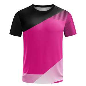 T-shirt surdimensionné de sport de plein air d'été pour hommes mode tricoté respirant 100% haut en polyester col rond manches courtes imprimé Design - Product Image 6