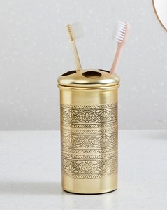 Dernier arrivage de décoration intérieure faite à la main en vrac Porte-brosse à dents de qualité supérieure couleur or design luxueux - Product Image 1