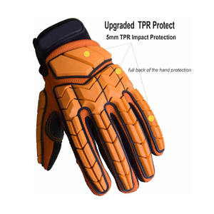 Gants de travail de sécurité robustes avec protection contre les chocs Gants en cuir à faible quantité minimale de commande Gant d'impact de sécurité résistant aux coupures - Product Image 3