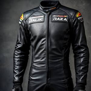 Traje de carreras de motos MALIK RAZA de cuero genuino de 1,3mm | Personalización disponible - Product Image 2
