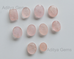 ธรรมชาติมอร์แกไนท์เบอริลทรงรีรีรูปทรงผสมทรงหลังเบี้ยสีชมพูอัญมณีหลวม jaipur ผู้ผลิตขายส่ง - Product Image 3