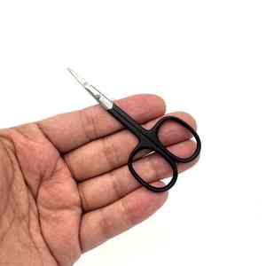 Pinzas para cejas de acero inoxidable mate negro profesional con logotipo personalizado, pinzas inclinadas afiladas ligeras reutilizables ecológicas - Product Image 2