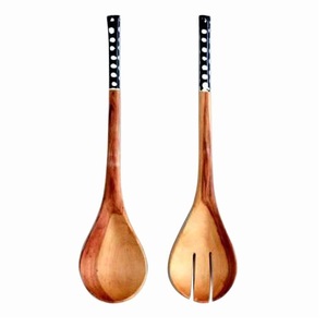 Ensemble de couverts de style luxueux Articles de cuisine Design unique Ensemble de couverts cuillère fourchette en bois - Product Image 1