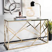 Meja konsol kaca terlaris unik, desain baru furnitur Interior modis gaya unik untuk ruang tamu Modern
