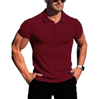 T-shirt de sport décontracté respirant pour homme, coupe ajustée, tricoté, à manches courtes, haute extensibilité, idéal pour l'été
