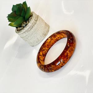 Bracelet jonc en ambre cognac, petit bracelet jonc, diamètre intérieur 56 mm, bracelet jonc en ambre ; bracelet en ambre fait main - Product Image 4
