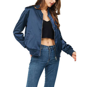 Chaquetas de mujer Abrigo deportivo de satén ajustado con cuello levantado Estampado transpirable Top de fitness Chaqueta de calle de talla grande para mujer - Product Image 5