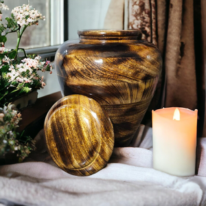 Handcrafted Mango Wood Urn Pot Design for Human And pet Pet Ashes <b>Memorial</b> <b>Keepsake</b> For Pet And Humans - Product Image 4