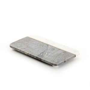 Bandeja de servicio de madera rústica y mármol genuino Desayuno de metal irregular Cubertería de transporte Bandeja decorativa al por mayor - Product Image 3