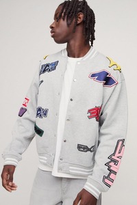 Chaqueta universitaria de cuero Vintage de chenilla bordada a la moda de nuevo estilo 2024 para hombre, chaqueta universitaria de talla grande personalizada - Product Image 2