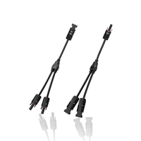 Conector en Y para Paneles Solares Fotovoltaicos, 1000V 50A, Divisor de Cable Paralelo 2 en 1, Extensión Impermeable IP67 para Sistemas de Paneles Solares