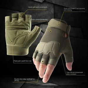 Gants tactiques pour hommes et femmes demi-doigts pour l'alpinisme et le cyclisme en plein air Gants d'équitation respirants résistants à l'usure - Product Image 4