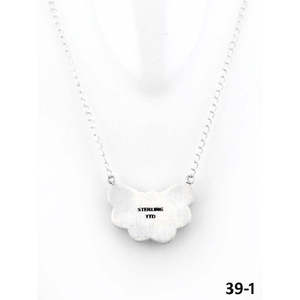 Collier fleur en turquoise et argent sterling style sud-ouest avec incrustation sertie clos de patinage - Product Image 4