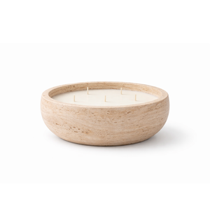 Nouvelle corbeille à fruits décorative en travertin de luxe avec base en métal doré pour table centrale, décoration moderne pour la maison - Product Image 3