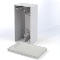 Boîtier de jonction électrique en ABS à rail DIN monophasé intégré pour montage de modules, classe FR V0
