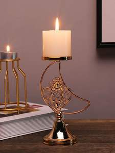 Exclusivo centro de mesa de decoración de Ramadán de metal islámico para mesas con toque dorado y recortes tradicionales - Product Image 5