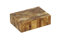 Boîtes en bois décoratives polies faites à la main, écologiques, design composite osseux, personnalisables pour cadeaux, rangement, armoire, cuisine