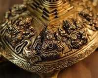 Superfine laiton Ashtalakshmi Shree Yantra tortue traditionnelle maison bureau Temple décor exportation directe qualité métal artisanat