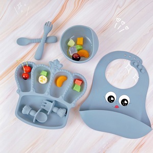 Bol escargot + Couverts en spirale + Sac anti-<span class=keywords><strong>bave</strong></span> + Couverts en forme de couronne + Gobelet à paille 2 en 1, Ensemble de boîte à lunch pour enfants - Product Image 6