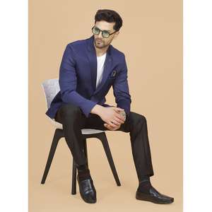 Abrigo de Lana Azul para Hombre de Calidad de Exportación, Chaqueta de Abrigo Premium para Clima Frío Disponible a Precio Competitivo - Product Image 1