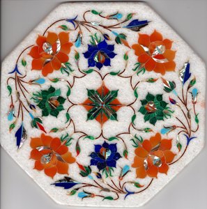 Đá Cẩm Thạch Inlay bảng với đá granit tự nhiên đá cẩm thạch đá bán quý bề mặt rắn cho đồ nội thất phòng khách - Product Image 2