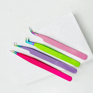 Pinzas de Precisión Multipunto de Acero Inoxidable para Pestañas, Color Personalizado, Herramienta de Belleza Sostenible y Económica para Extensiones - Product Image 4