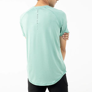 Camiseta de algodón con cuello redondo y logotipo personalizado para hombre, camiseta de manga corta de verano transpirable de secado rápido, seda 100% 180 Gsm, tela de punto con pantalla - Product Image 6