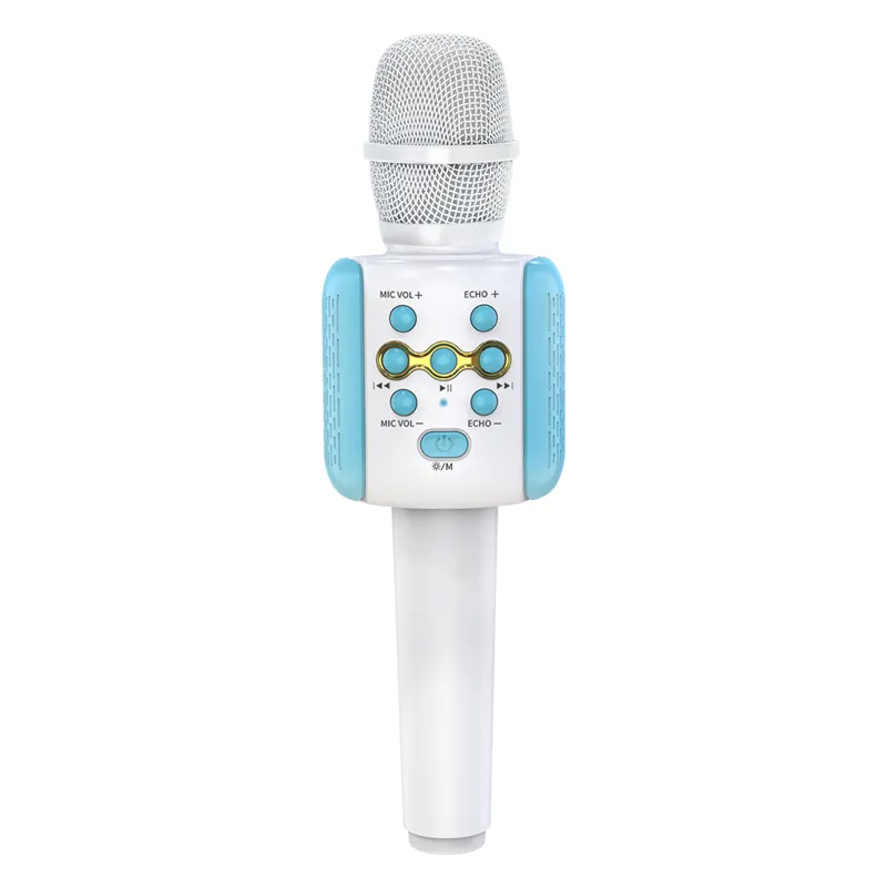 Newest 858 Condenser Karaoke Microphone with Led Light USB BT Sing Wireless Mic For Kids original portable sans fil