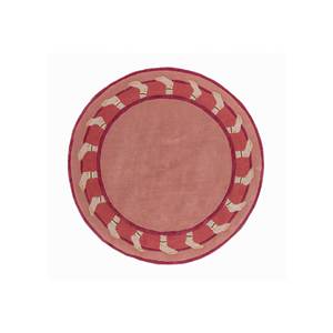 Alfombra Rectangular de Lana y Viscosa Tejida a Mano en Rojo Anaranjado, Diseño Novedoso Top-9055 de Jaipur Wunderkammer, para Uso en el Hogar, Pasillo o Habitación - Product Image 1