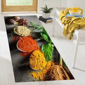 <b>Printed</b> Rug: Spices Rugs, <b>Dining</b> <b>Room</b> Rugs, Kitchen Rug,Nonwoven Thin Rug - Product Image 1