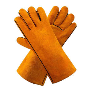 Guantes de soldadura de cuero de vaca reforzado de calidad superior Protección de manos de seguridad industrial con resistencia a la abrasión - Product Image 1