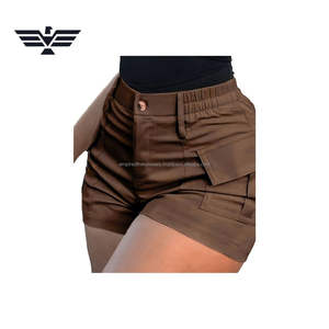 Shorts Cargo para Mujer, Ligeros, de Poliéster/Nailon, Tejido Transpirable, con Volantes, Cintura Elástica Alta, Estilo Deportivo, para Exteriores - Product Image 3