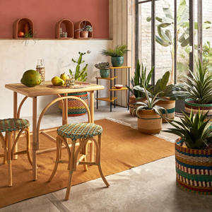 ตะกร้าผักตบชวาหลากสีสำหรับตกแต่งบ้านตะกร้างานหัตถกรรมจากเวียดนาม - Product Image 4